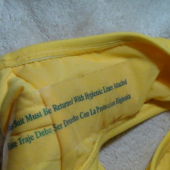 Shade & Shore Women's U-Wire Plunge High Leg One Piece Swimsuit Yellow 16 - 24 - Picture 8 of 13